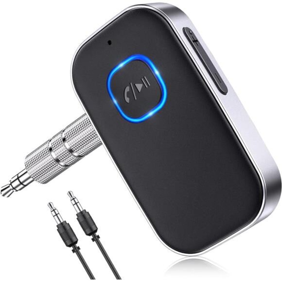 Bluetooth Receiver for Car, Noise Cancelling 3.5mm AUX Bluetooth Car Adapter - Picture 1 of 7